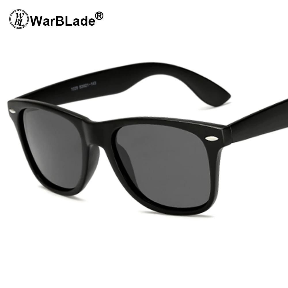WarBLade, модные мужские поляризованные солнцезащитные очки, мужские очки для вождения, зеркальные очки, черная оправа, солнцезащитные очки, UV400, gafas oculos - Цвет линз: sa black grey