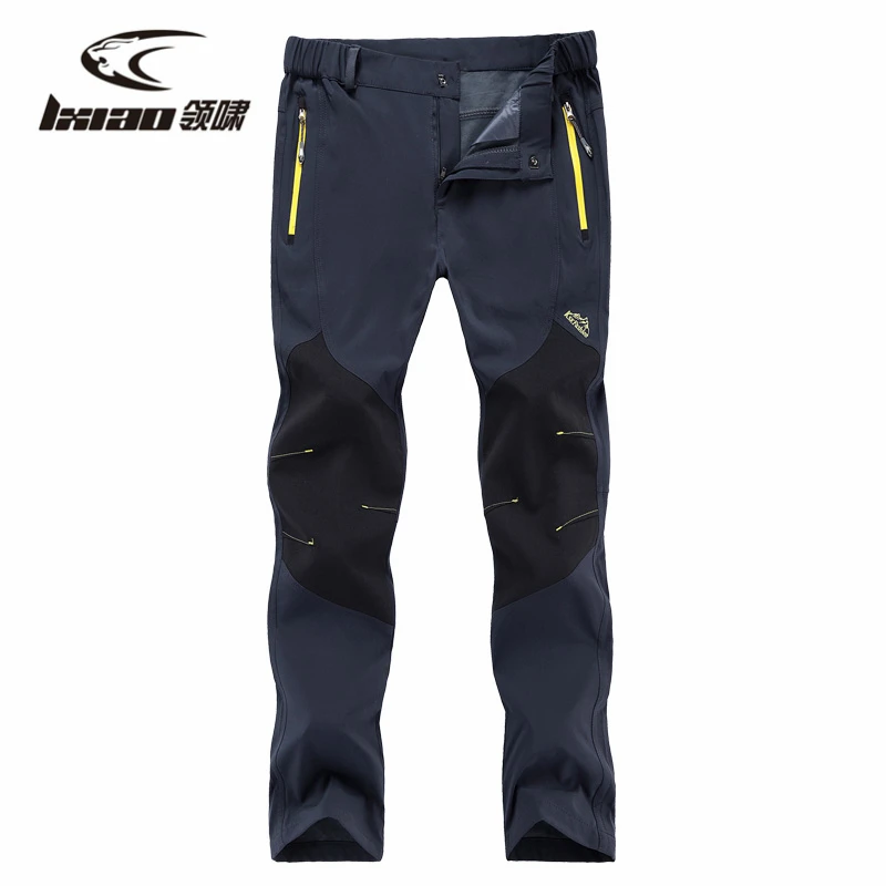 LXIAO PRIMAVERA/otoño nuevo parejas Trekking pantalones al aire libre de secado rápido costuras pantalones de senderismo hombres pantalones de los hombres