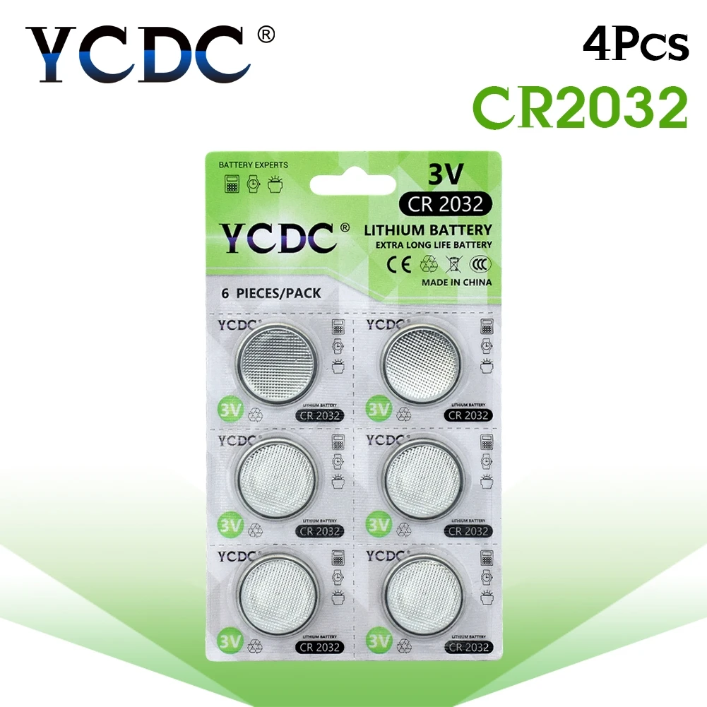 YCDC 6 шт. 36 шт. оригинальная 2032 Кнопочная батарея CR2032 часы 3 В батарея. Пульт дистанционного управления игрушечный автомобильный аккумулятор Pilas boton - Цвет: 4 cards 24pcs