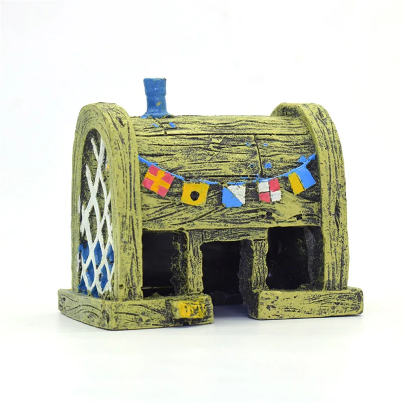 Мини домик для Сквидварда ананас мультяшный дом домашний аквариум рыб украшение