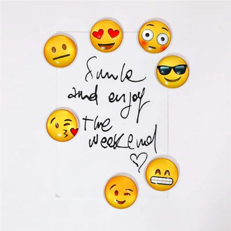 

6/12Pcs 3D Smiley Emoji Fridge Magnets Refrigerator Sticker Cute Face Expressions Magnet Fridge Message Holder Home Decoration