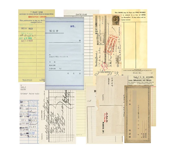 Ретро счет/проверка винтажные чековые украшения стикер DIY планировщик дневник в стиле Скрапбукинг наклейки в альбом escolar