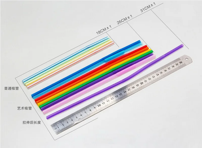 100 шт Гибкая Питьевая соломинка пищевой красочные Экстра длинные дискретные Коктейльные трубочки пластиковые трубочки из полипропилена