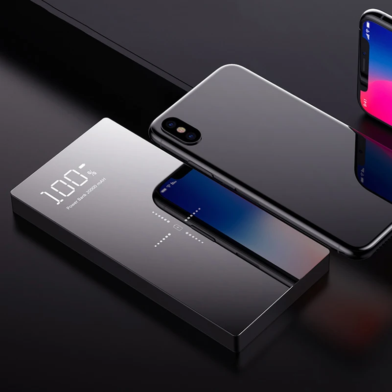 Qi Wireless Charger 20000mAh Dual USB Power Bank for iPhone X XS Max 8 Plus Samsung S9 S8 Battery Charger Wireless Charger Pad Qi Wireless Charger 20000mAh Dual USB Power Bank for iPhone X XS Max 8 Plus Samsung S9 S8 Battery Charger Wireless Charger Pad