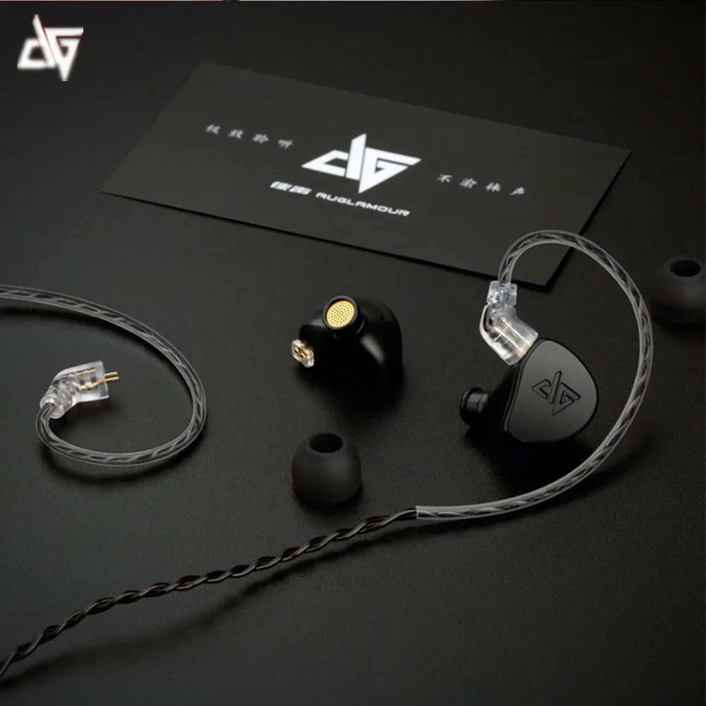 Auglamour F300 Динамический драйвер HiFi металлический музыкальный монитор спортивные