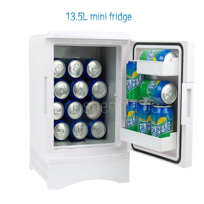 Мини-холодильник с морозильной камерой 13.5L дома двойного назначения Портативный холодильники холодильник автомобиля компактный
