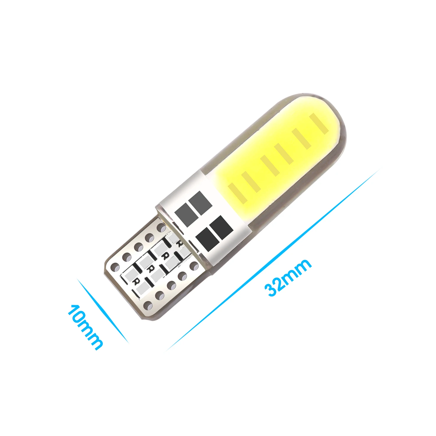 10 шт. 12SMD светодиодный W5W T10 194 168 COB светодиодный светильник для парковки авто клинообразный габаритный светильник CANBUS яркая кварцевая белая лампа