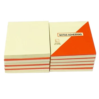 

Pack 12 cues sticky notes Yellow 75x75mm