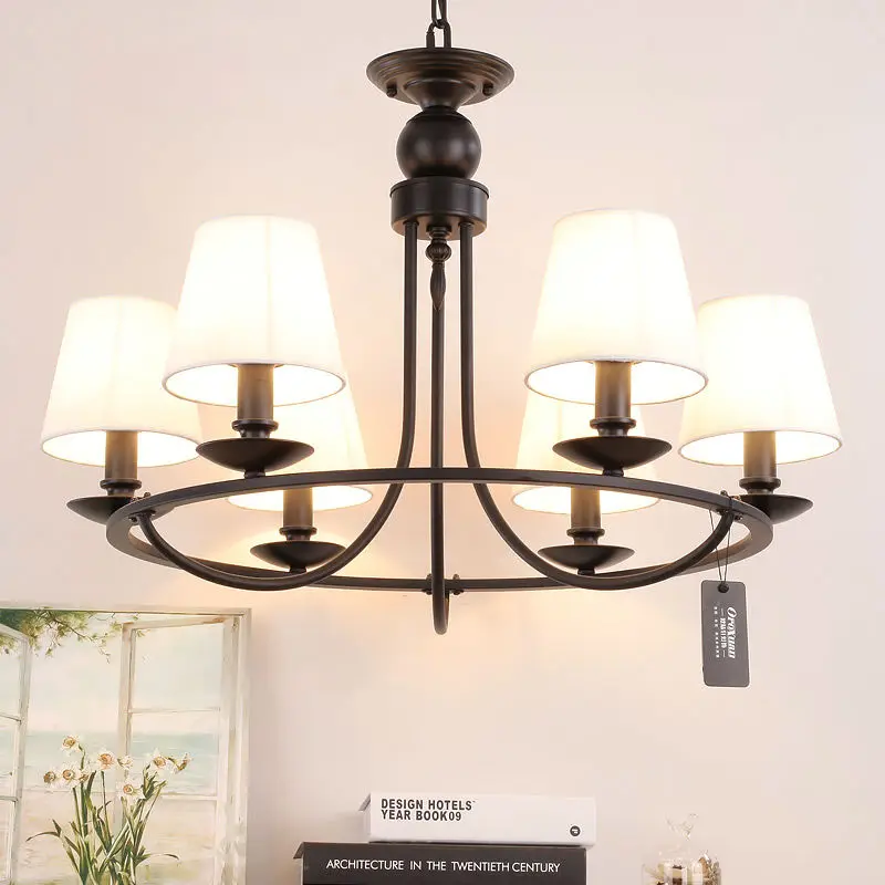 

Modern chandelier lamp for dinning room with LED bulbs Cloth light Creative personality Chandeliers restaurant Lights