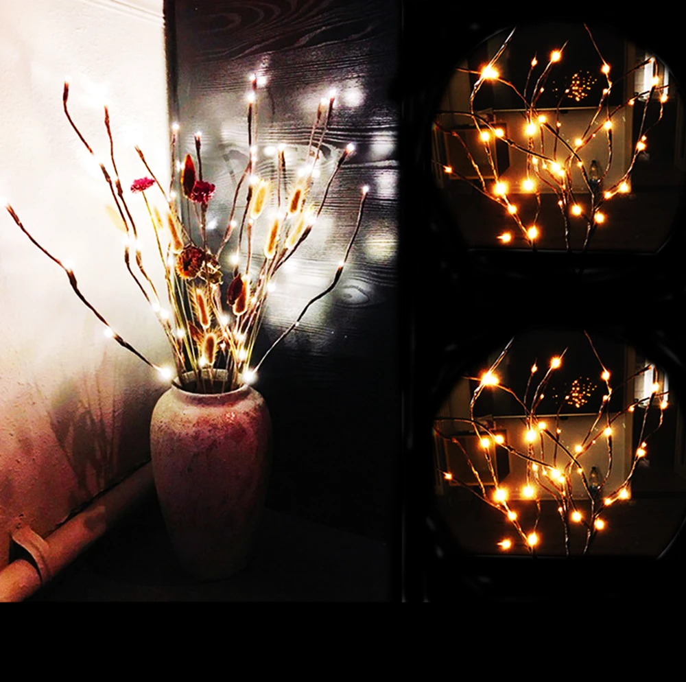 

LED Willow Branch Lamp Floral Lights 20 Bulbs Home Christmas Party Garden Decor Christmas Birthday Gift gifts