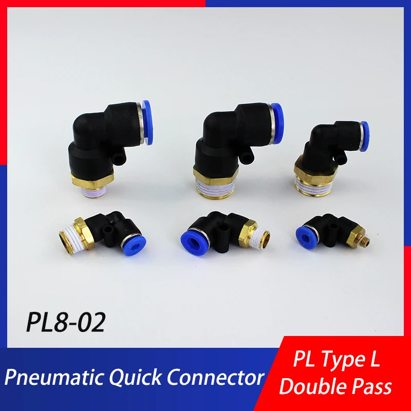 

High Quality 10Pcs/lot PL8-02 Pneumatic components PL Pneumatic fast fittings fittings connector Quick plug quick switch valve