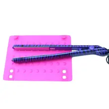 1 шт. футляр термостойкие силиконовые Коврики для выпрямитель/щипцы для завивки волос Средства для укладки волос Цвет случайный