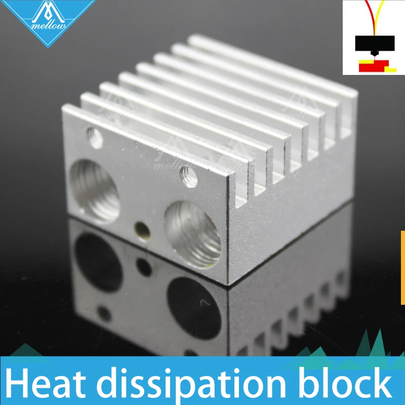 

3D Printer Chimera DIY J-head/ 2 in-1Out Extruder single head two color mixed color nozzle sink heat