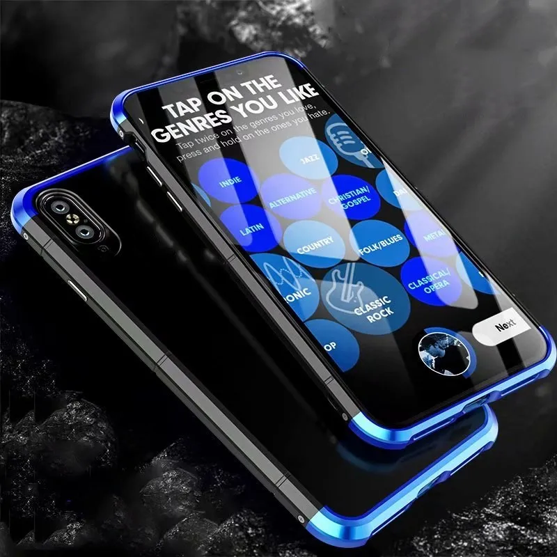 

Luxury Original Brand BOBYT Aluminum Metal Frame + PC Hard Armor Anti-knock Back Cover Case For iPhone XS Max XR X