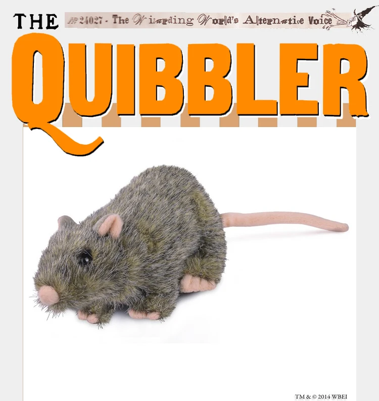 

Free shipping Wizarding World Harry Potter Plush Toys Scabbers The Rat Plush Doll for birthday gift