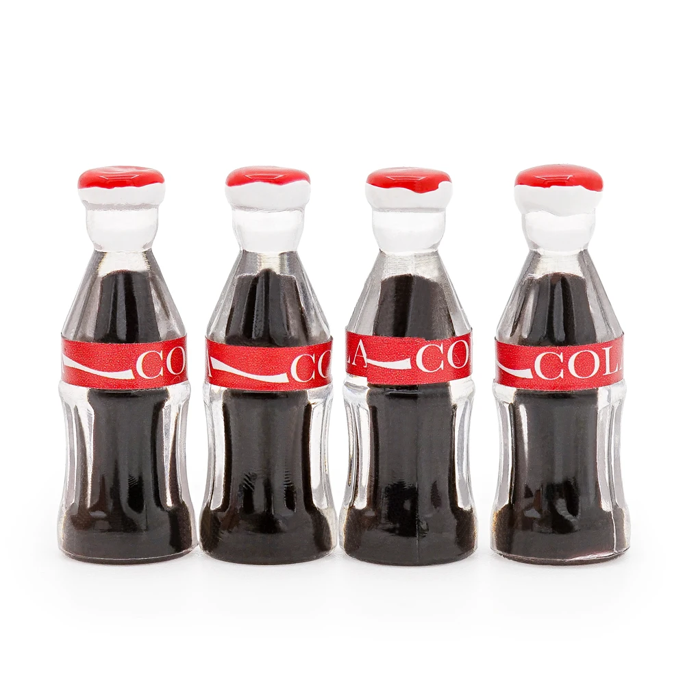 Odoria 1:12 миниатюрные 4 шт. бутылки для колы напитков Sodas напиток кукольный домик кухонные аксессуары