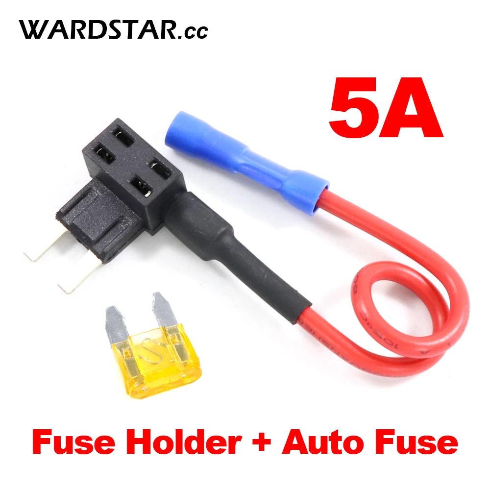 

2pair Blade Fuse Low Profile Mini Blade Fuse Holder Auto Car APS for Fast and Quick Install Fuse TAP Adapter 5A 32V