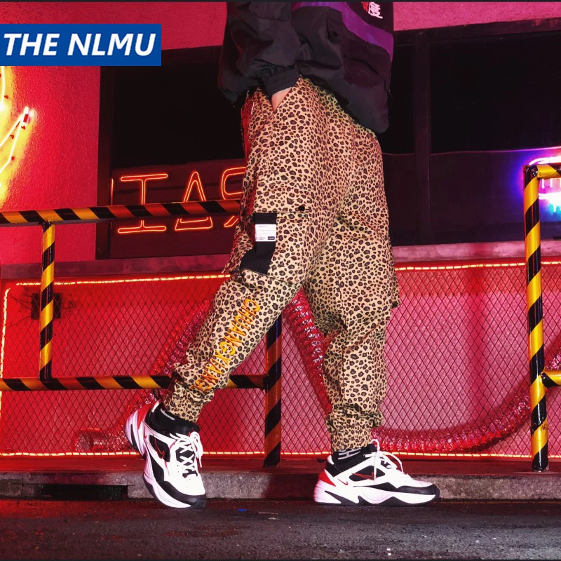 men's leopard joggers