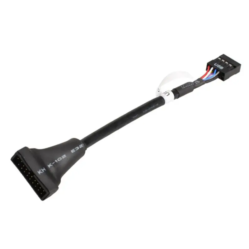 USB2.0 9 دبوس اللوحة أنثى إلى USB3.0 480 150mbps 20 دبوس الإسكان الذكور مهائي كابلات استخدام ل CD-ROM قرص مرن لوحة