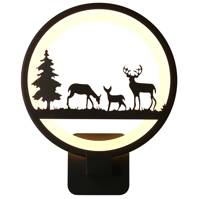 

Acrylic Led Wall Light Villa Hotel wall lamps Bedroom beside Art gallery wall light decorative light black decoration maiso E013