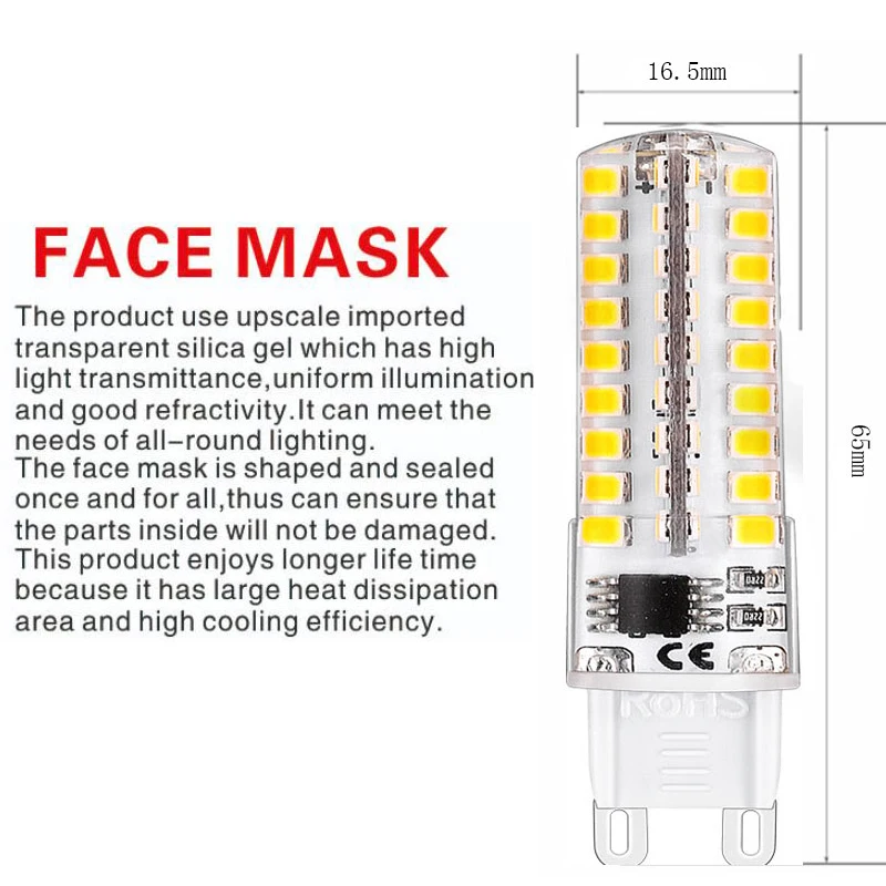 G9 светодиодный светильник 220 В с регулируемой яркостью 5 Вт супер яркий светодиодный светильник G9 72 светодиодный 2835 SMD 3000K 4000K 6000K замена 35W галогенная лампа