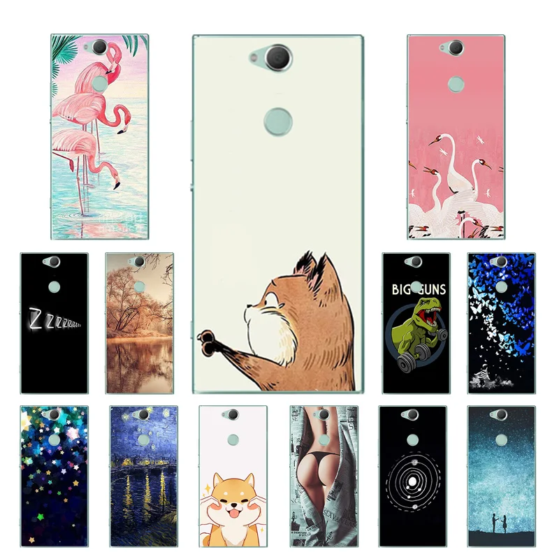 Чехол из ТПУ для Sony Xperia XA2 Plus мягкий силиконовый чехол с принтом большого