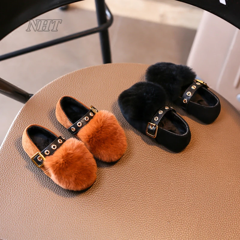 Nauhutu originals designer winter shoes baby girls toddler ankle strap