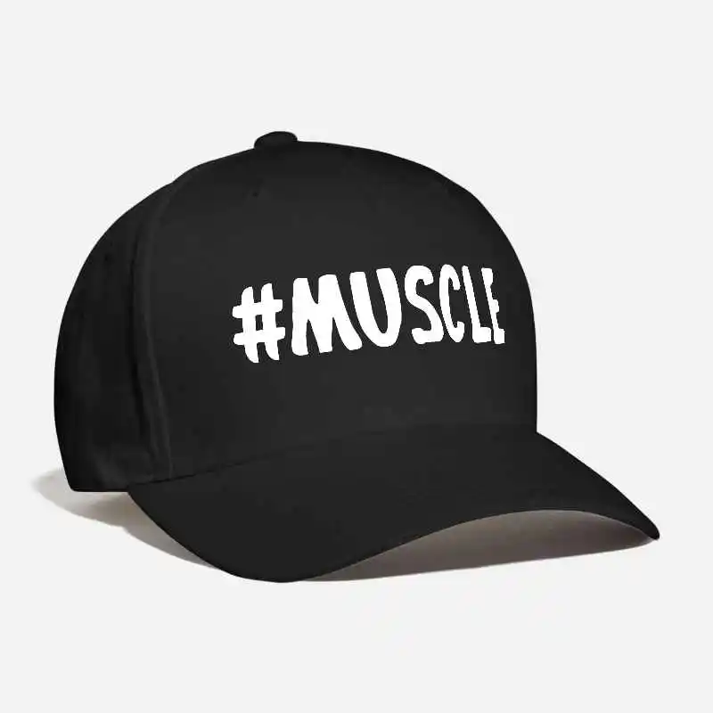 

Muscle Hashtag Hat Embroidered fitness training dumbbell bodybuilding Weight Losing Unisex Adjustable Curved Baseball Dad Cap
