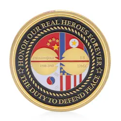 Дети любят интересные Корейской войны дизайн памятная монета цинковый сплав Памятная коллекция монет монеты подарок