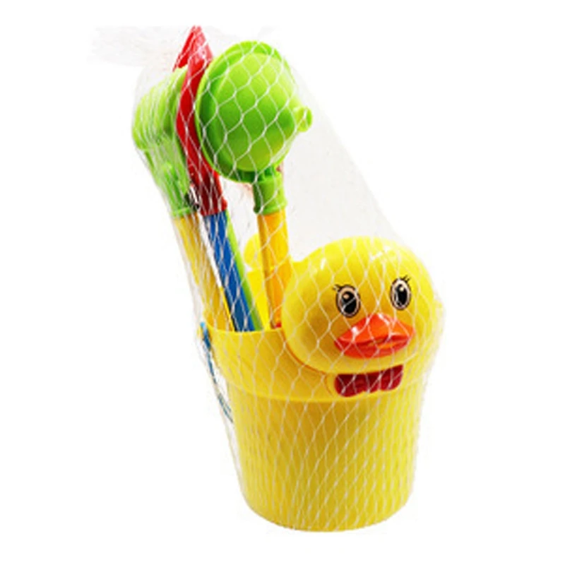 Finest  Baby Beach Toys Bath Play Set With Ducks Bucket Sand Tool Model Water Game Sand Playing For Kids