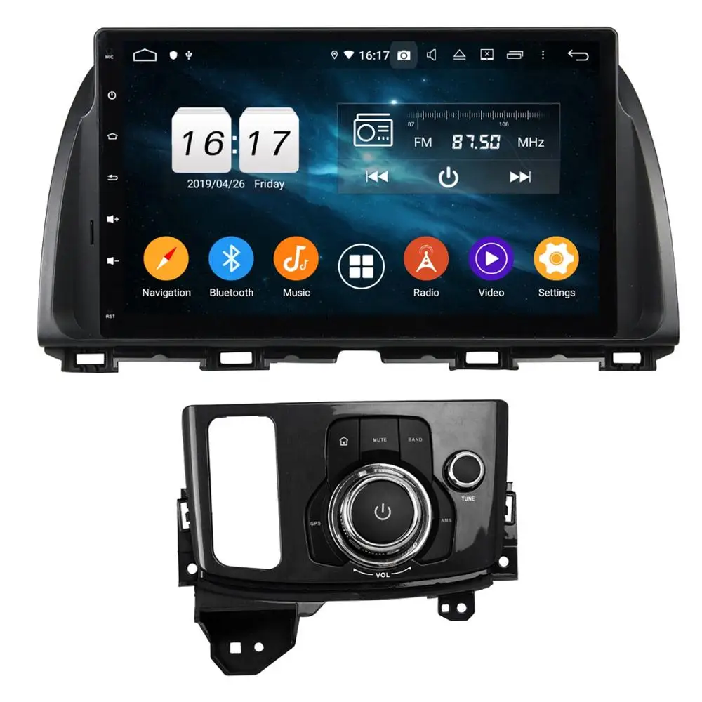 Автомобильный DVD плеер DSP PX6 6 ядер 2 din 10 1 дюйма Android GPS Glonass для Mazda CX 5 Atenza радио Bluetooth