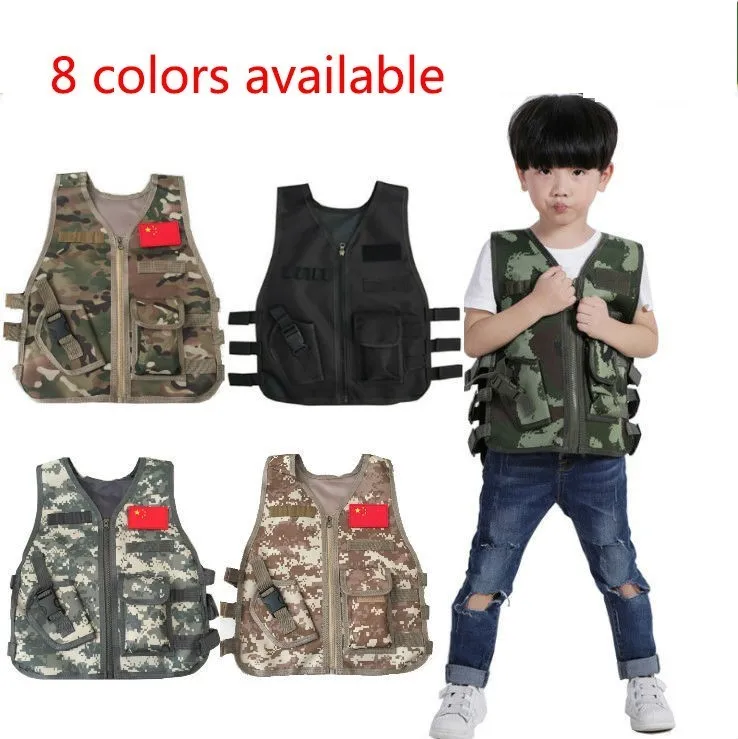 OutdoorChildrensUltraLightVestTacticalKidMultipocketVest