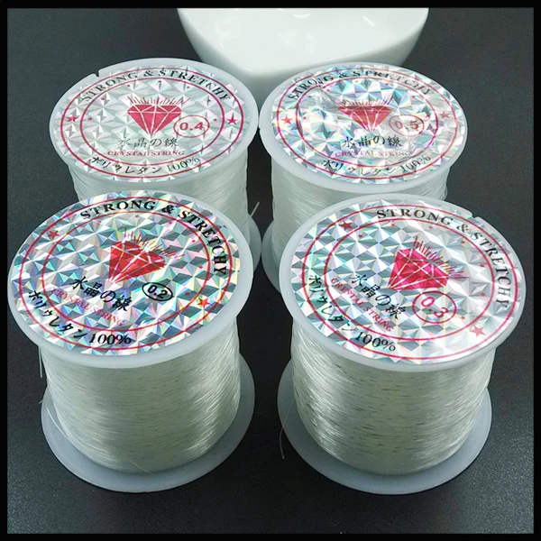 

fishing line,Jewelry beads sewing String Cord Thread Wire,0.2mm 0.3mm 0.4mm 0.5mm thickness,25pcs/lot,with spool,25 rolls/lot