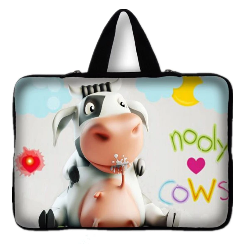 

7 10 12 13 14 15 17'' nooly Cow Netbook Laptop Computer Sleeve Inner Zipper Handle Bag Cases Cover Pouch Protector #1
