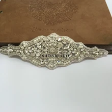 ShiDianYi серебряные стразы аппликация пояс невесты кристалл жемчуг ленты свадебная одежда подружки невесты платья 10PCS-RA005-Y514