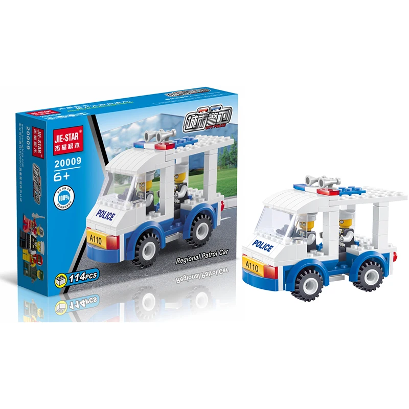 

2017 City Police Patrol Car Chase Blocks 114pcs Bricks Building Blocks Sets Model Bricks Educational Toys For Children