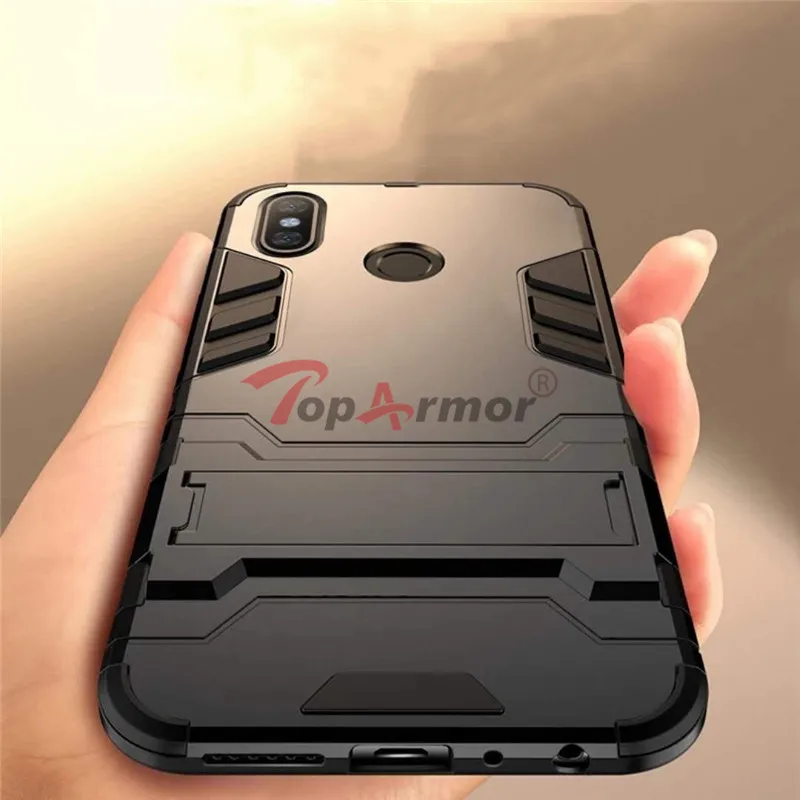 

3D Armor Case Hybrid PC+TPU Shockproof Case For Xiaomi Mi 5 5s Plus 6 5X A1 6X A2 Case Mi Mix 2 S Max 2 Note 2 3 8 SE Stand Case