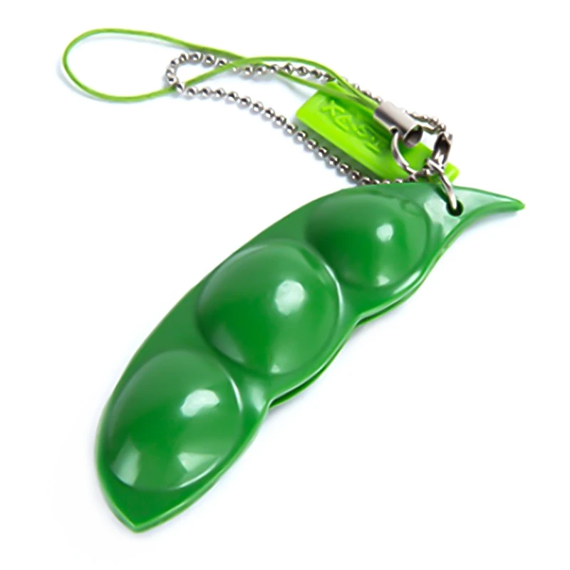 

Cartoon Emoji Face Pea Cute Phone Straps Fun Bean Pendant Squeeze Keychain Bread Cake Kids Toy