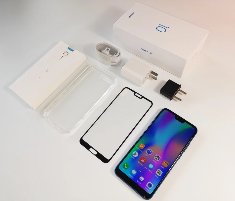 Новое поступление, Honor 10, 5,84 дюймов, 2280x1080 p, Honor 10 экран, мобильный телефон, четыре ядра, face ID, NFC, android 8,1, батарея 3400 мАч