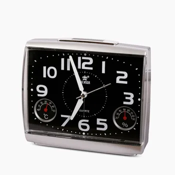 

Personality Temperature And Humidity Digital Alarm Clock Snooze Movement Alarm Clocks Modern Timer Silent Table Clock No Battery