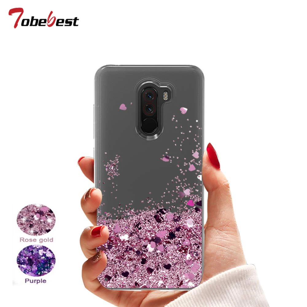 POCOPHONE F1 чехол светлый блестящий для xiao динамический песок Bling Star раскладной