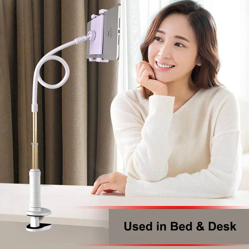  Adjustable Tablet Phone Stand Holder For iPhone 8 Ipad Pro 12.9 Samsung Kindle 5-13 Inch Lazy Bed D