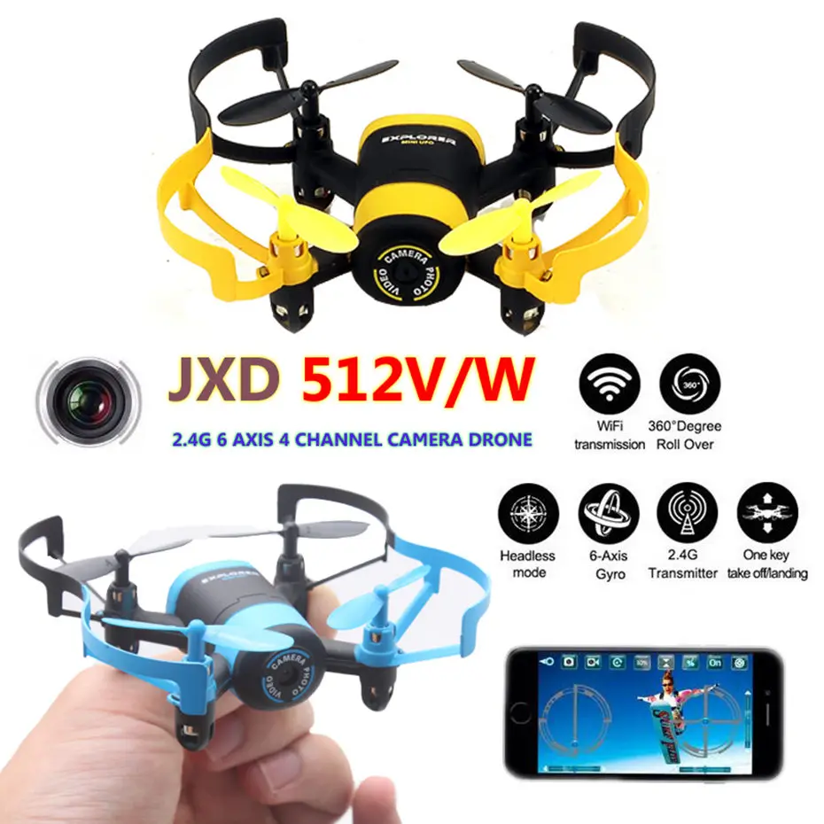 

JXD 512W/512V Quadcopter WIFI 2.4GHz drone with 0.3MP Camera HD FPV High Hold Mode One Key dron