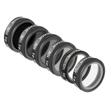 

Neewer DJI Mavic Filter Kit- 6 Pieces UV CPL ND4 ND8 ND16 and ND32 Filter Made of Optical Glass and Aluminum Alloy Frame