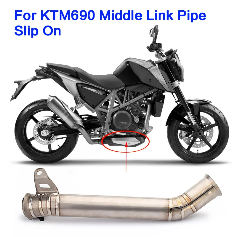 DUKE 690 Motorcycle exhaust pipe echappement moto middle link Pipe for
