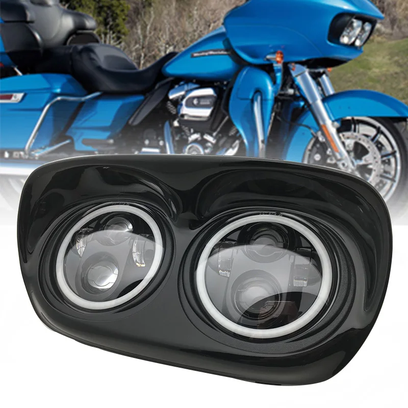 " дюймов фара для Davidsons Road Glide 2004-2013 светодиодная фара для мотоцикла проектор дальнего света