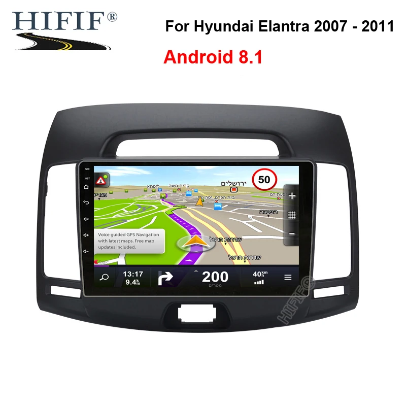 

2G+16G Android 8.1 4G Car Radio Multimedia Video Player Navigation GPS WiFi 2 din For Hyundai Elantra HD 2006-2010 no dvd