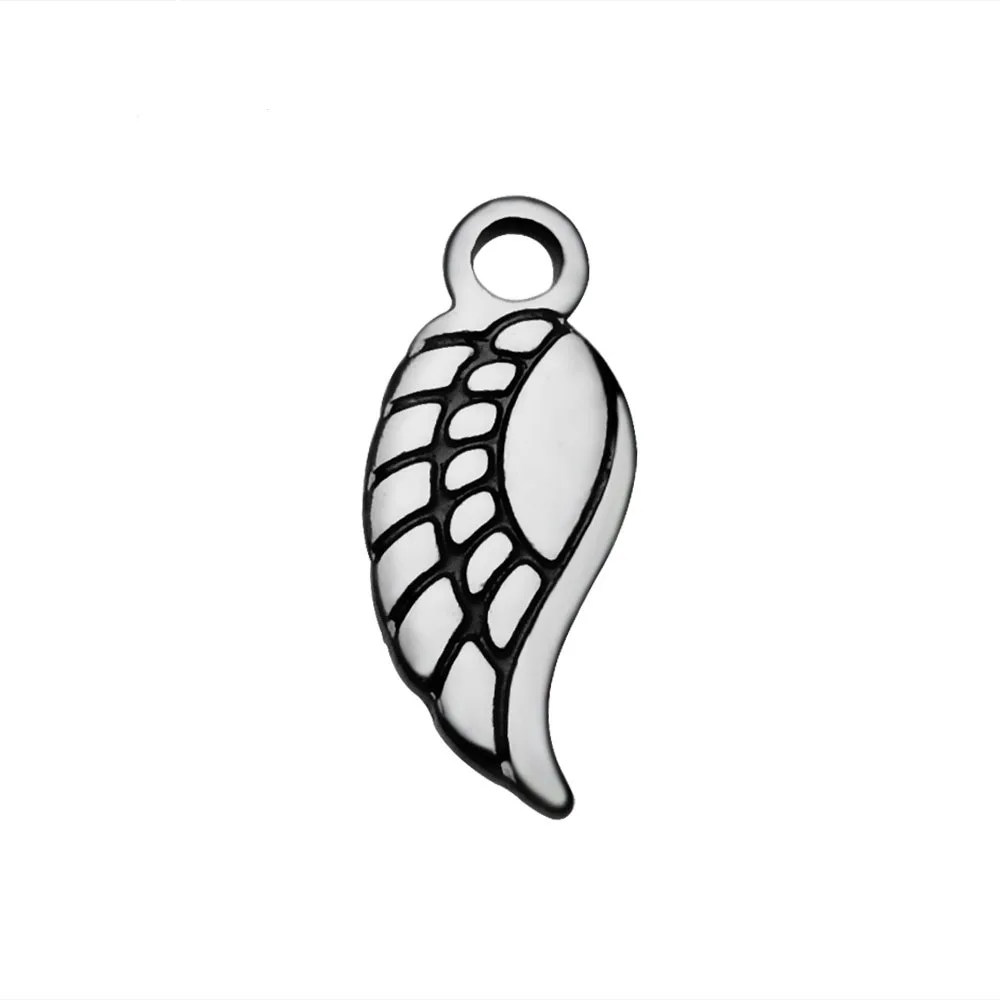 

20pcs/lot Stainless Steel Metal DIY Jewelry Findings Necklace Bracelet Angel Wing Charms for Jewelry Making