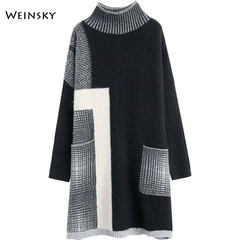 Women Knitted Turtleneck Sweater And Pullovers