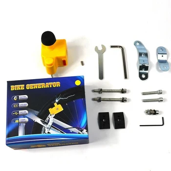 

Cycling Bike Bicycle Friction Dynamo Dual USB Ports Built-in Battery Generator Cycling Fix Tools